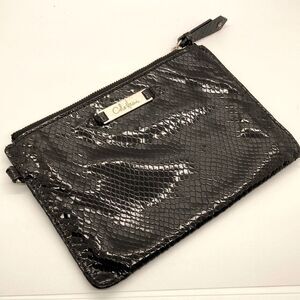 Cole Haan snakeskin clutch/wristlet Black